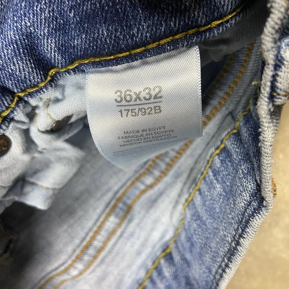 Polo Ralph Lauren Jeans Size 36x32 Blue Denim Medium Wash Straight Relaxed‎ Fit